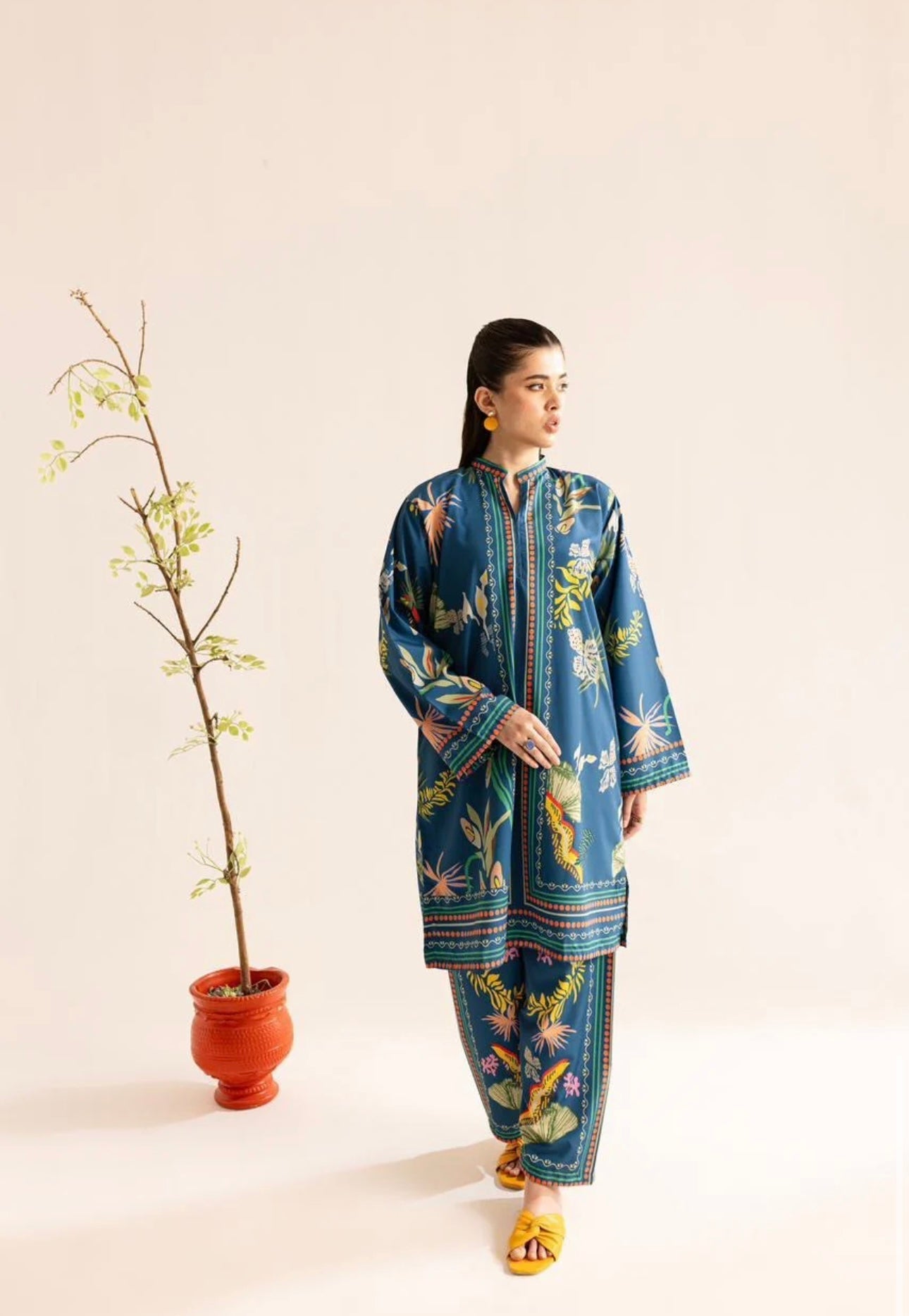 Blue CO-ORD SET Digital Printed - 807
