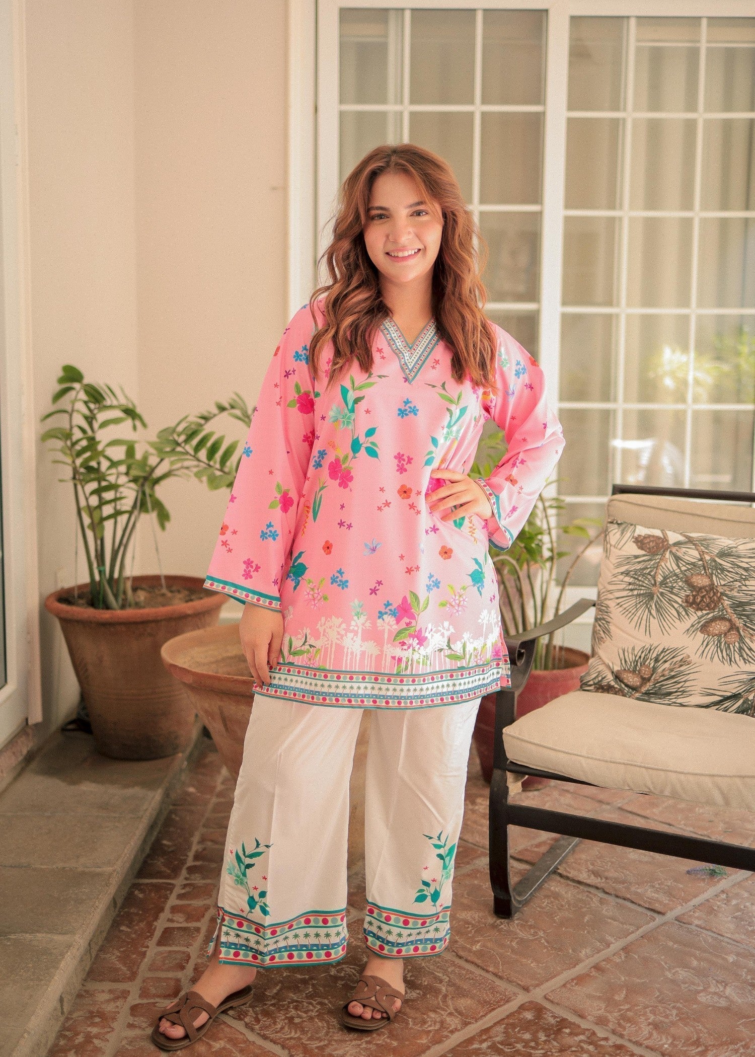 Unstitched 2pcs Digital Printed Set - UN-803