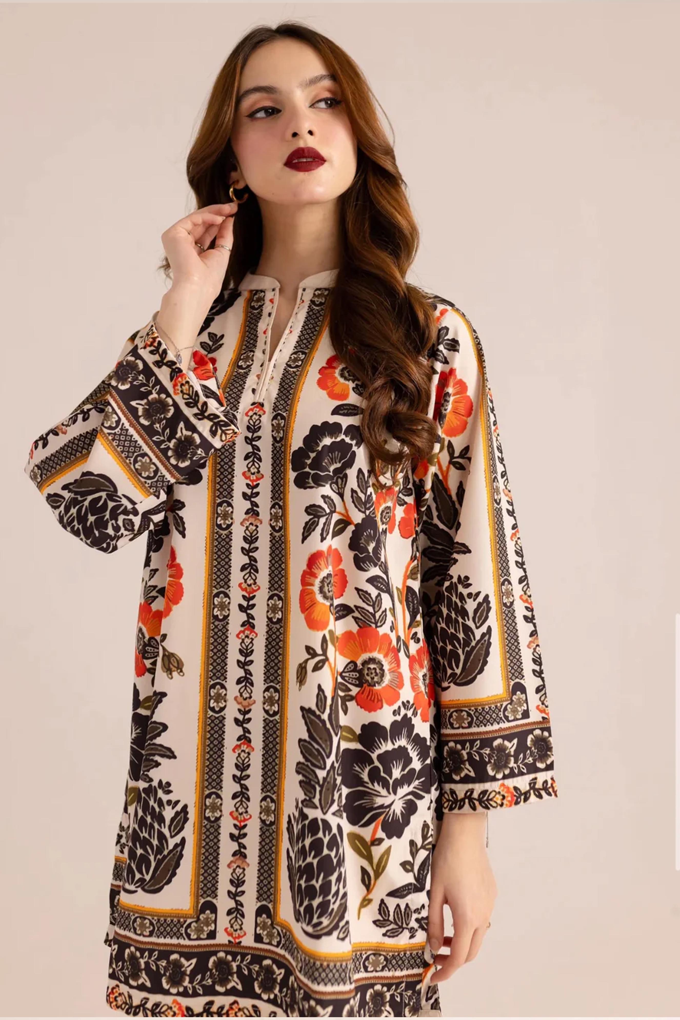 Trendy Hania Amir Co-Ord Set - Printed - 802