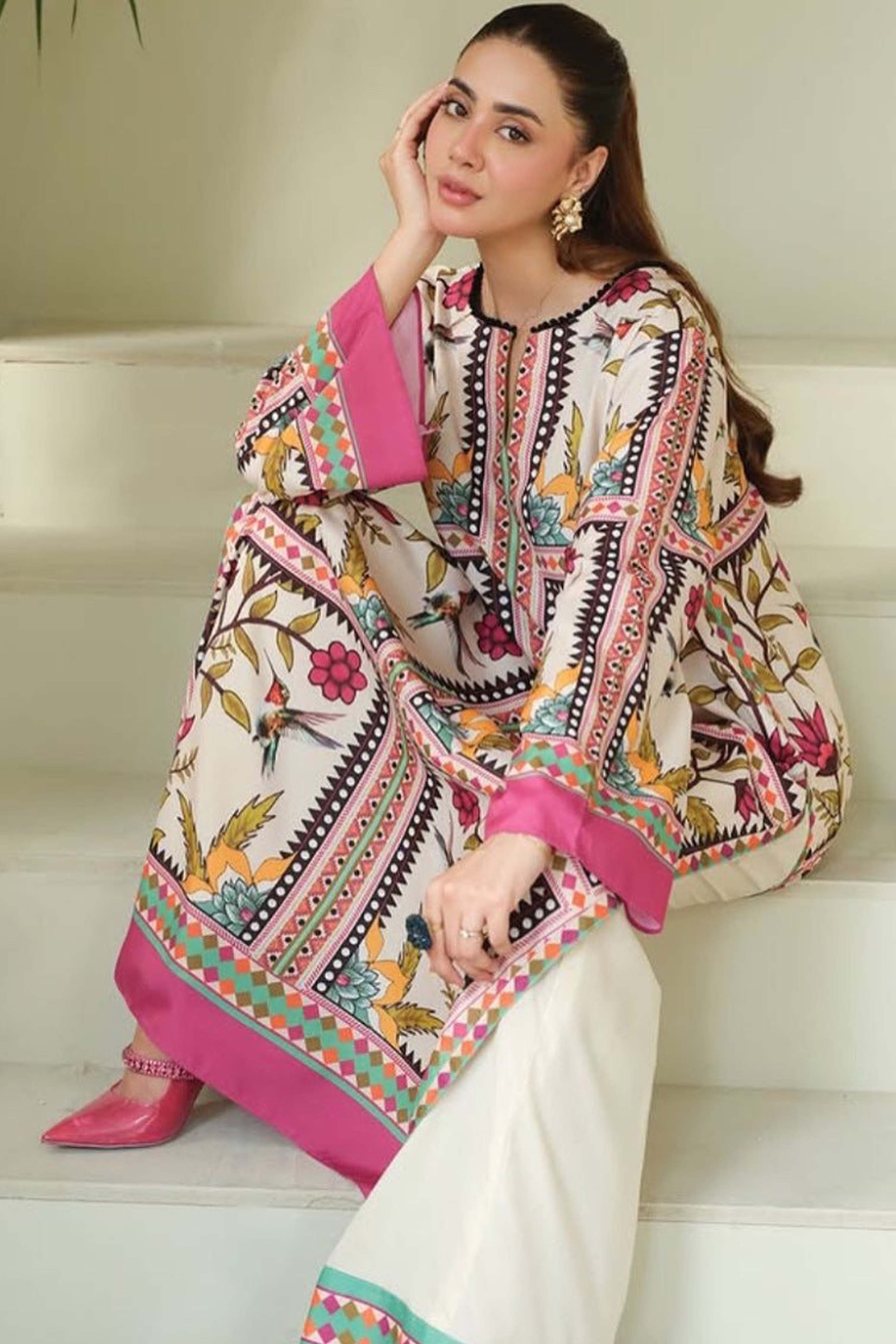 Unstitched 2pcs Digital Printed Set - UN-823