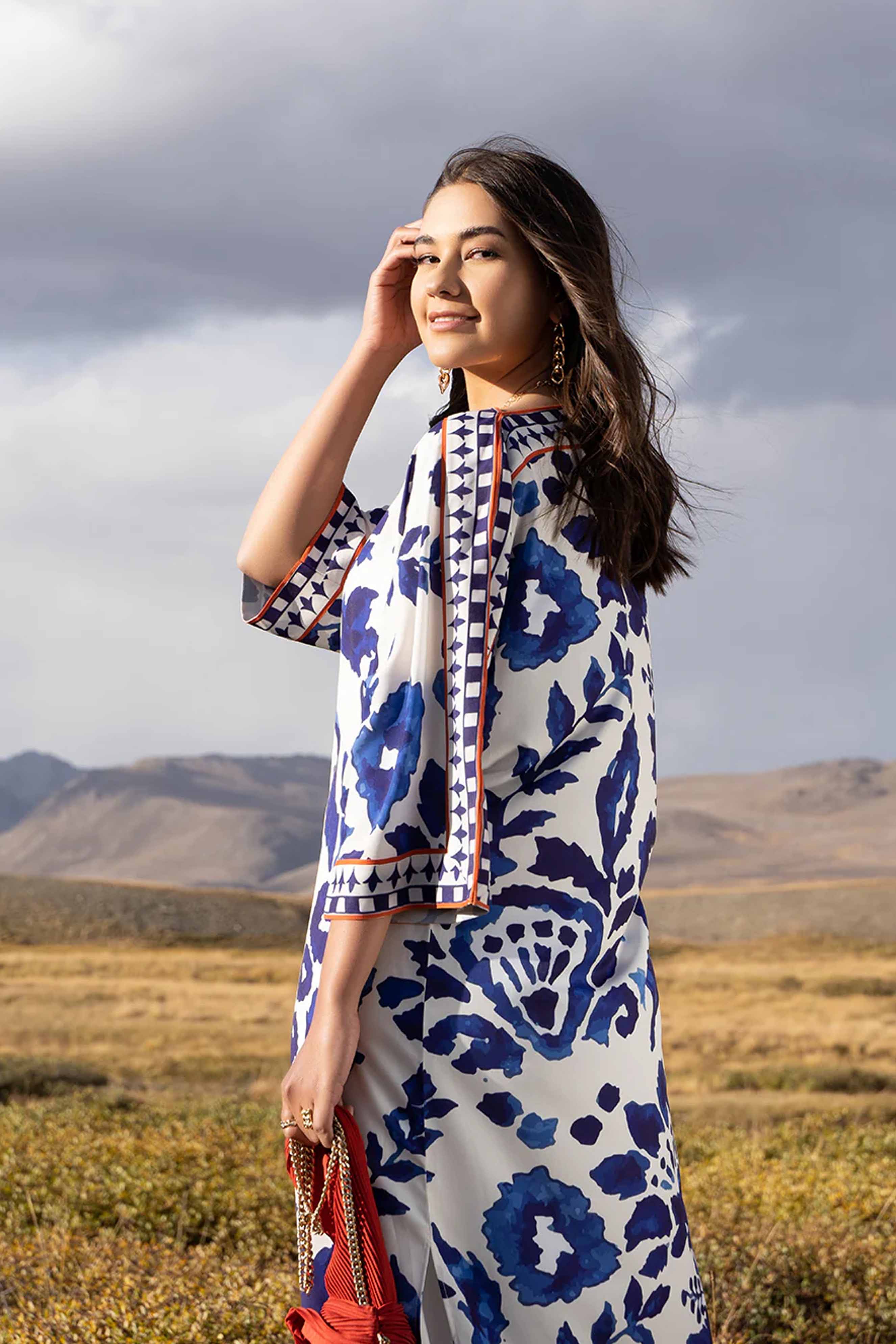 Best Seller Digital Printed Dress 2Pcs - 836