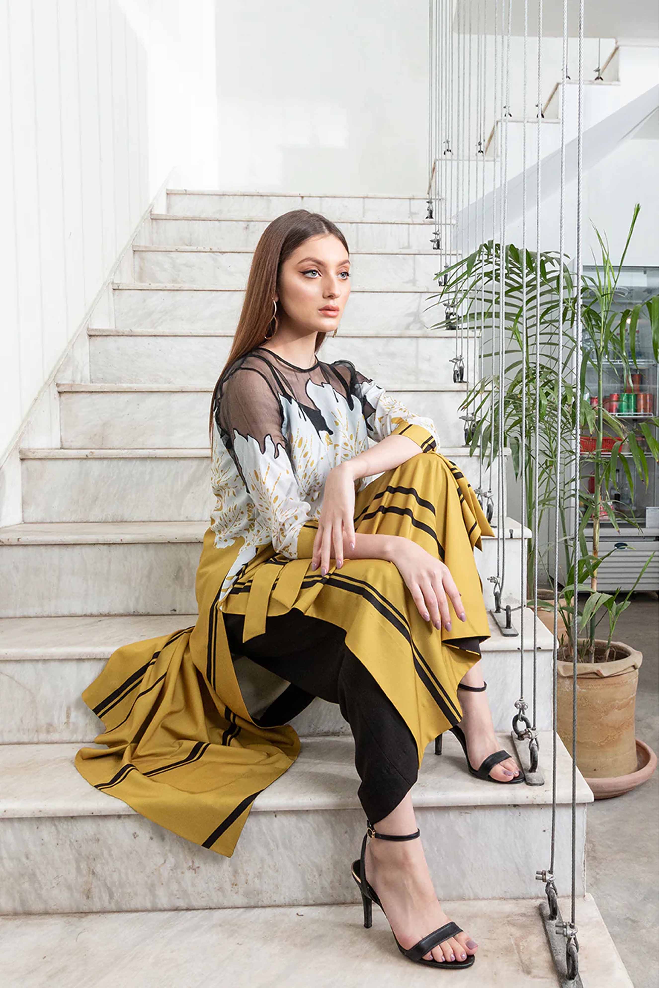 Digital Printed Dress 2PC - 837