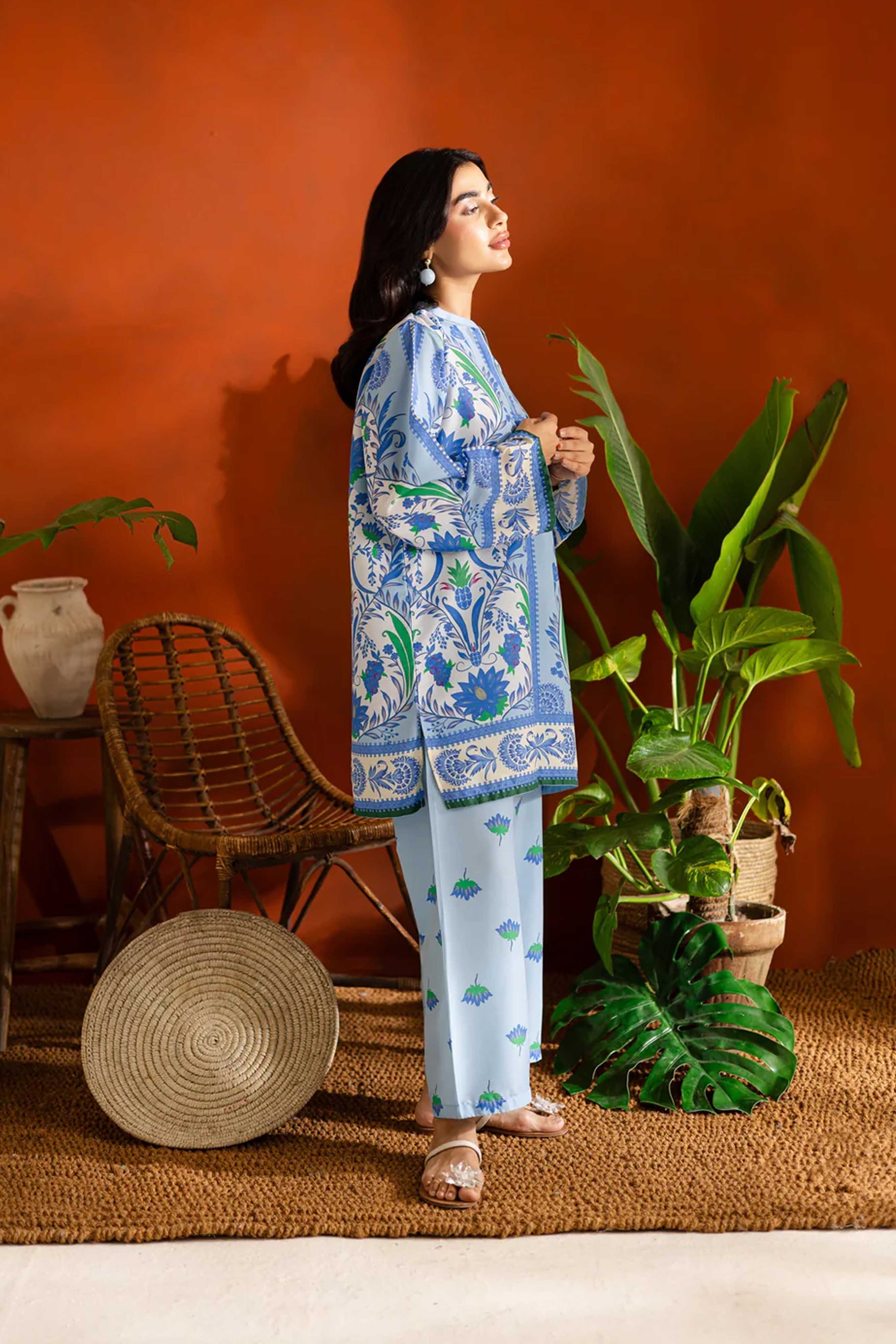 Digital Printed Dress 2PC - 839
