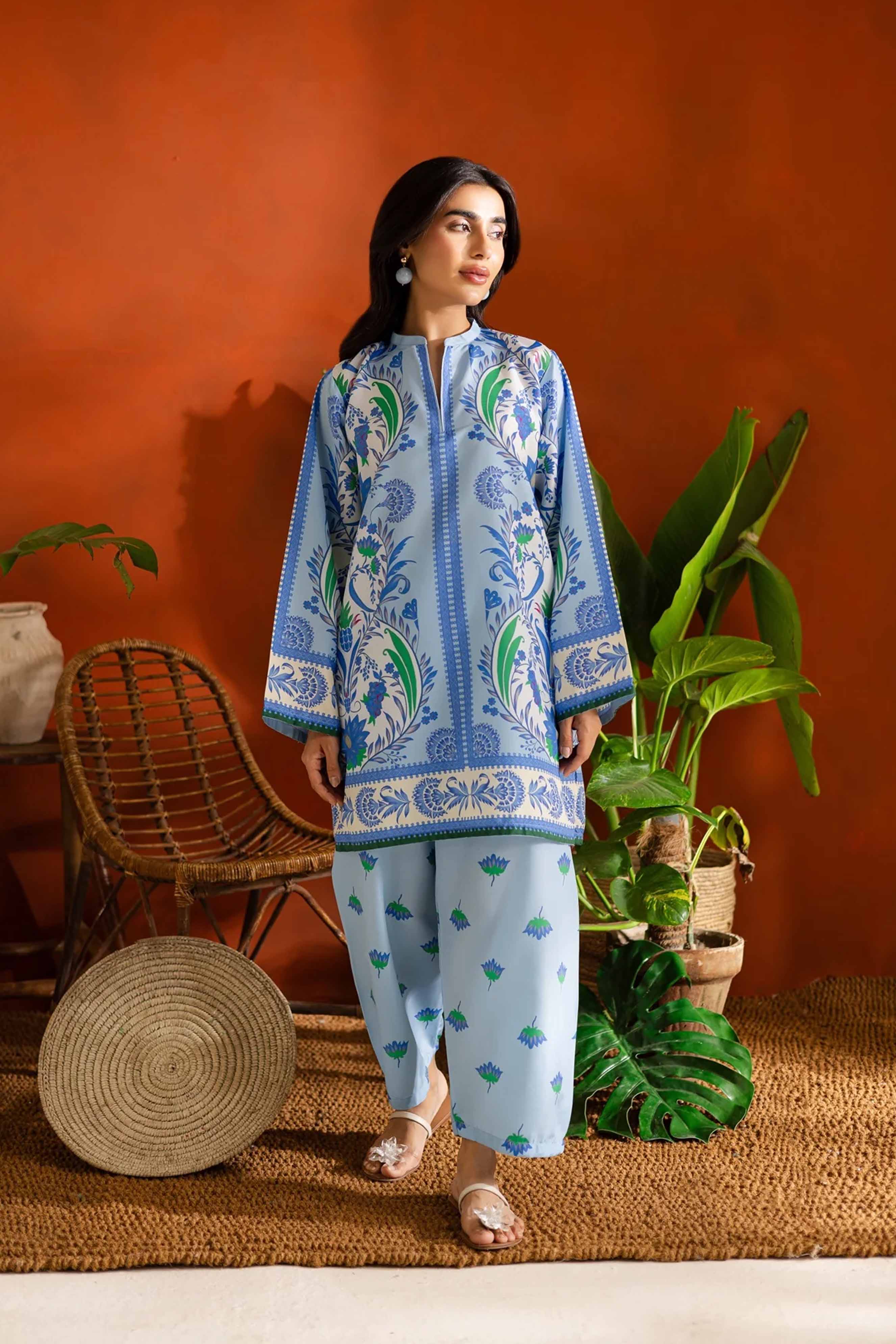 Digital Printed Dress 2PC - 839