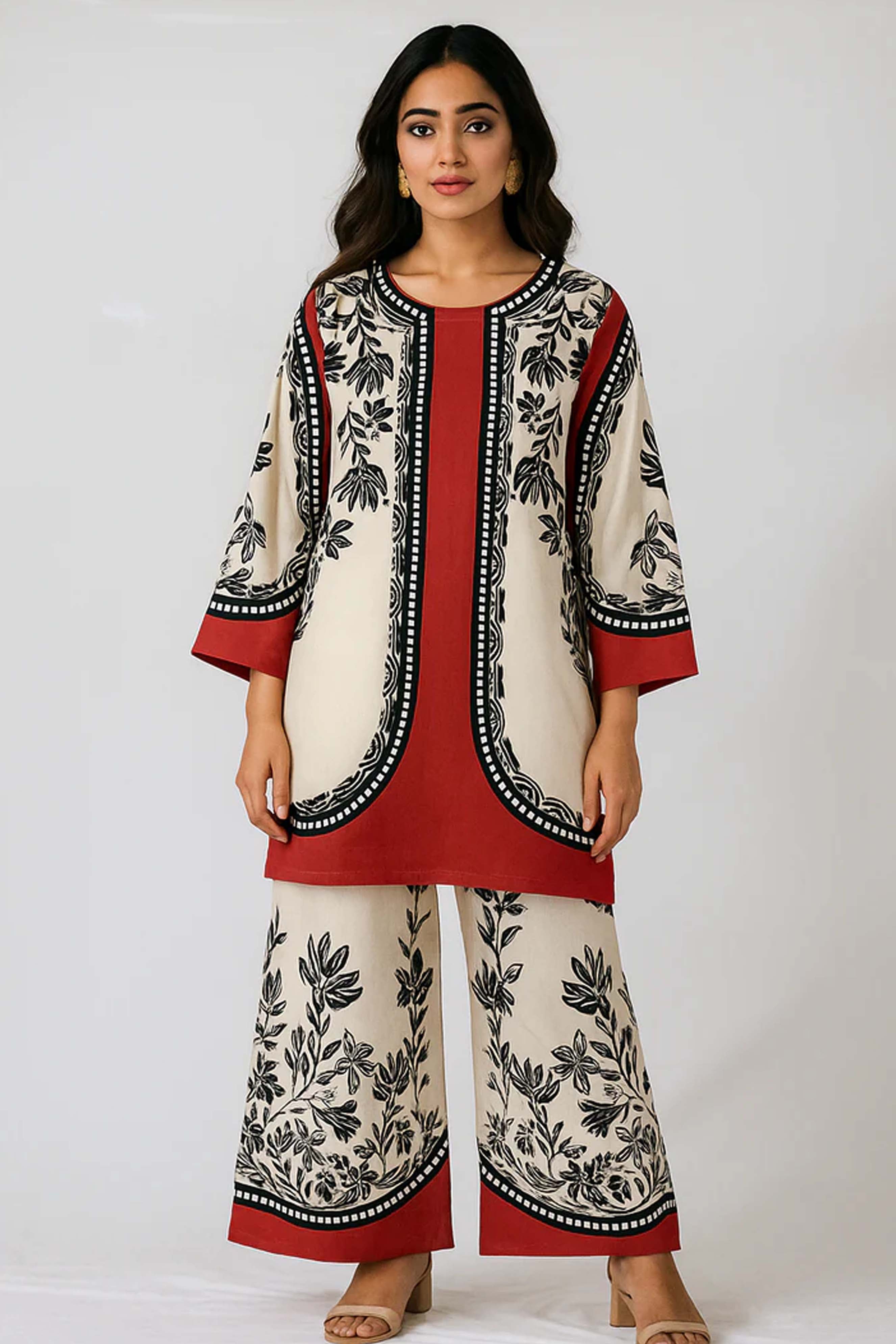 Digital Printed Dress 2PC - 842