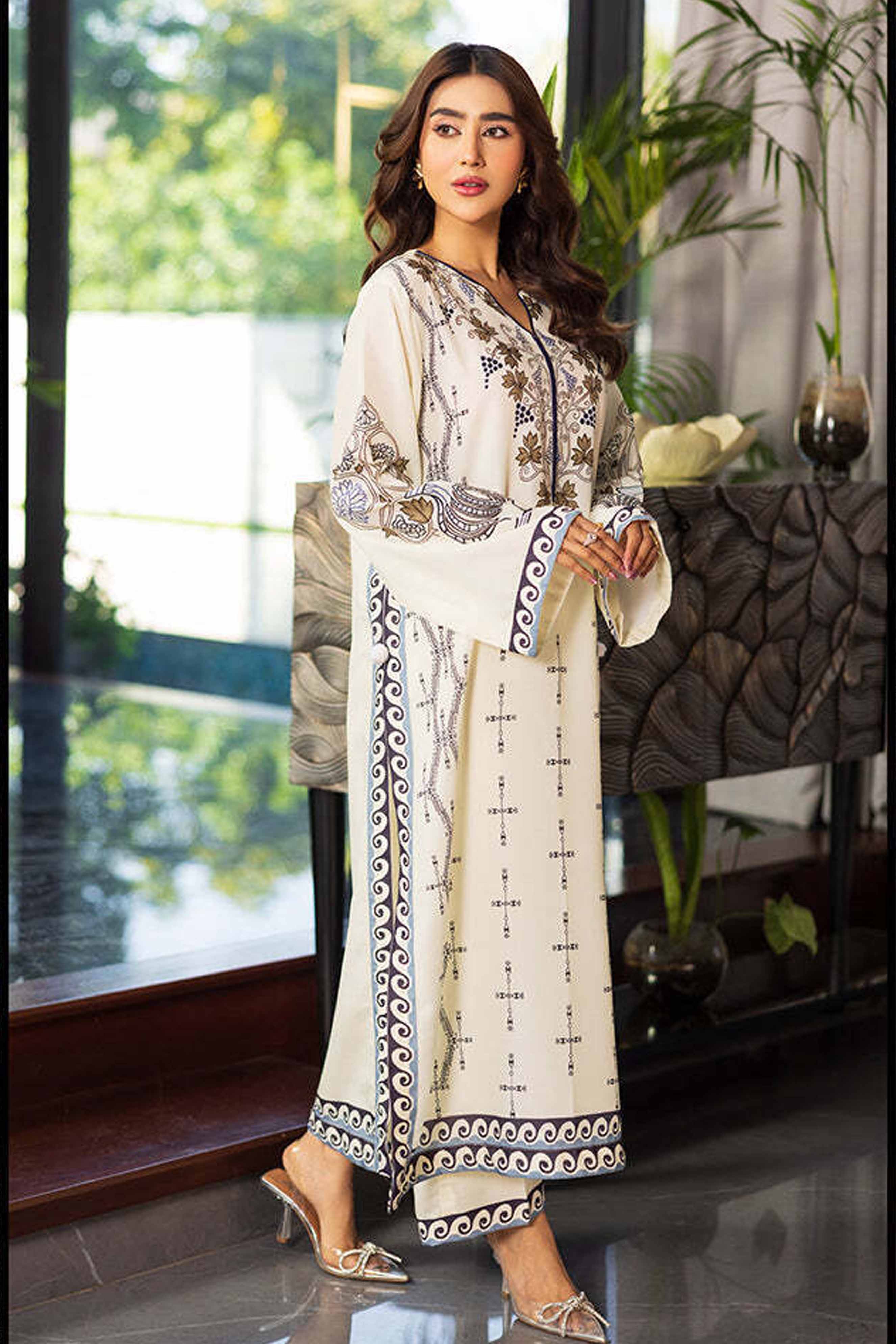 Digital Printed Dress 2PC - 847
