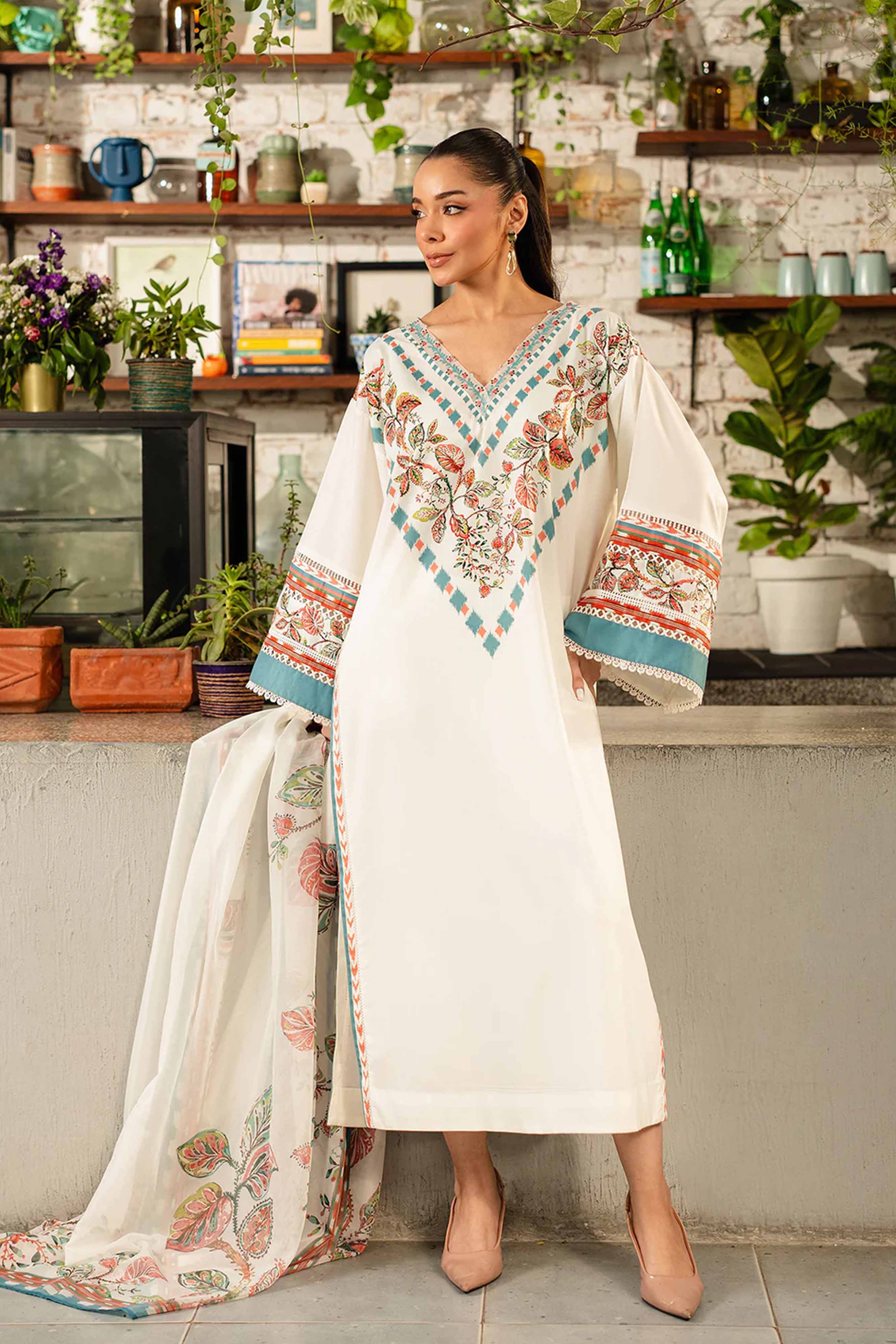 Digital Printed Dress 2PC - 856