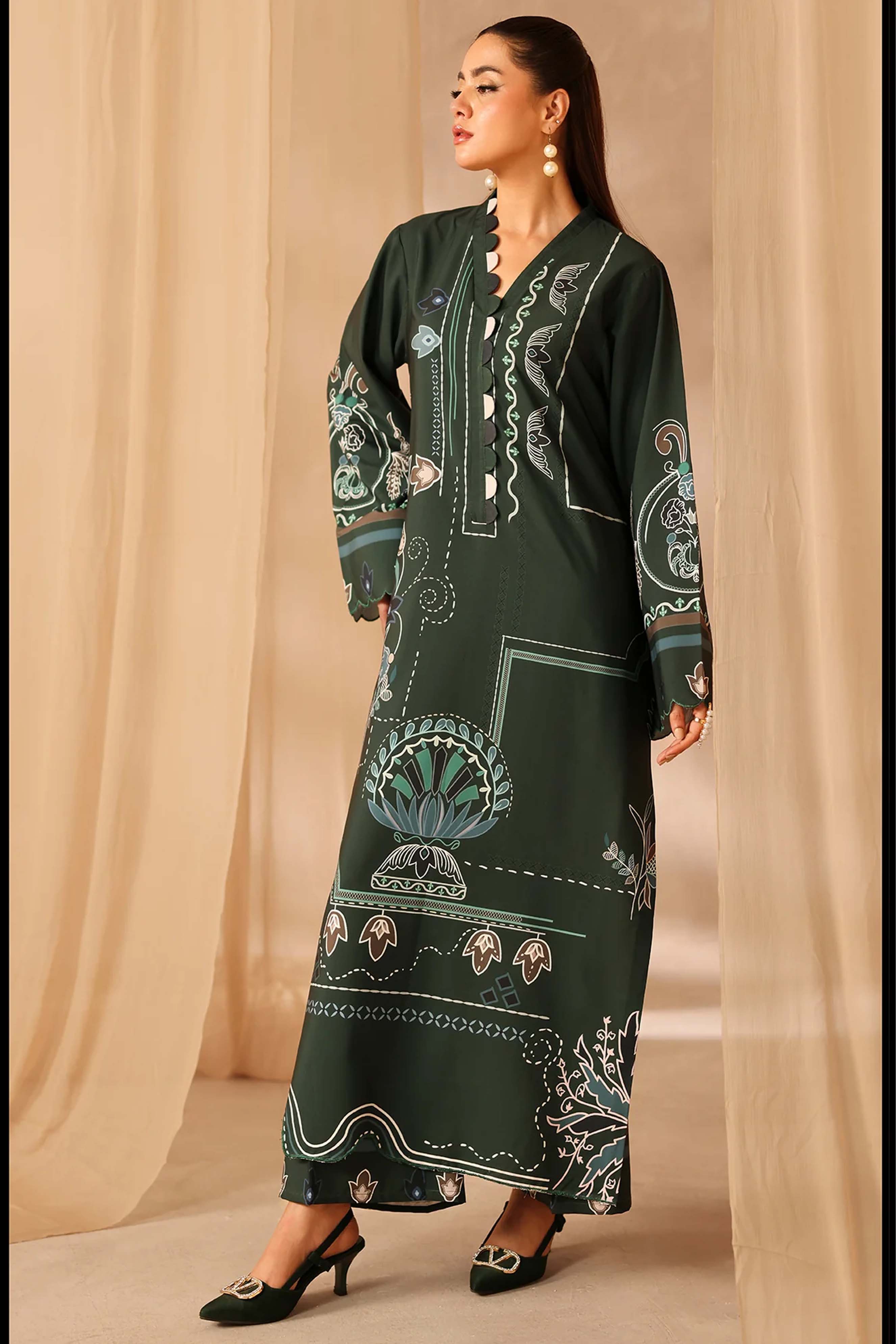 Digital Printed Dress 2PC - 857