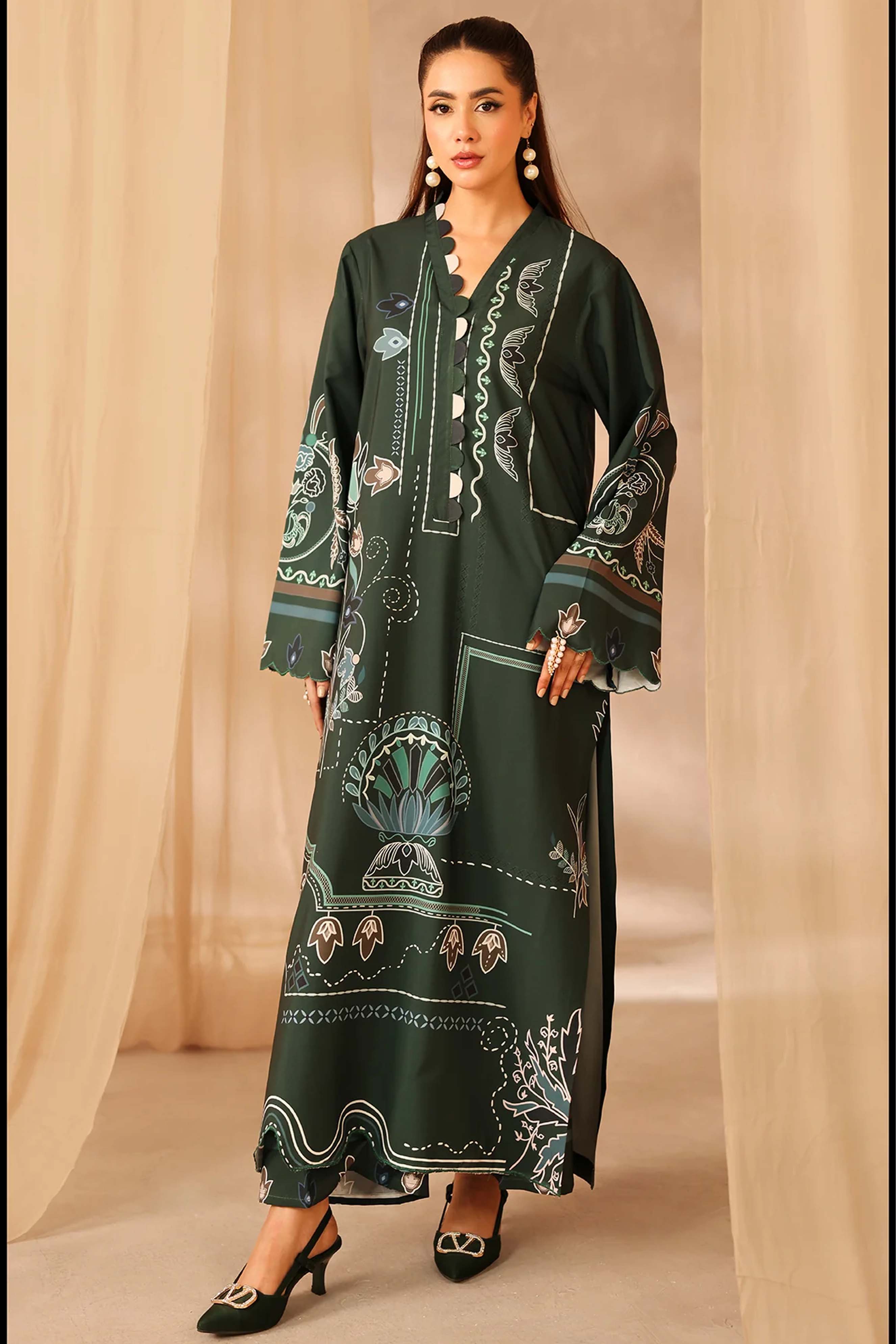 Digital Printed Dress 2PC - 857