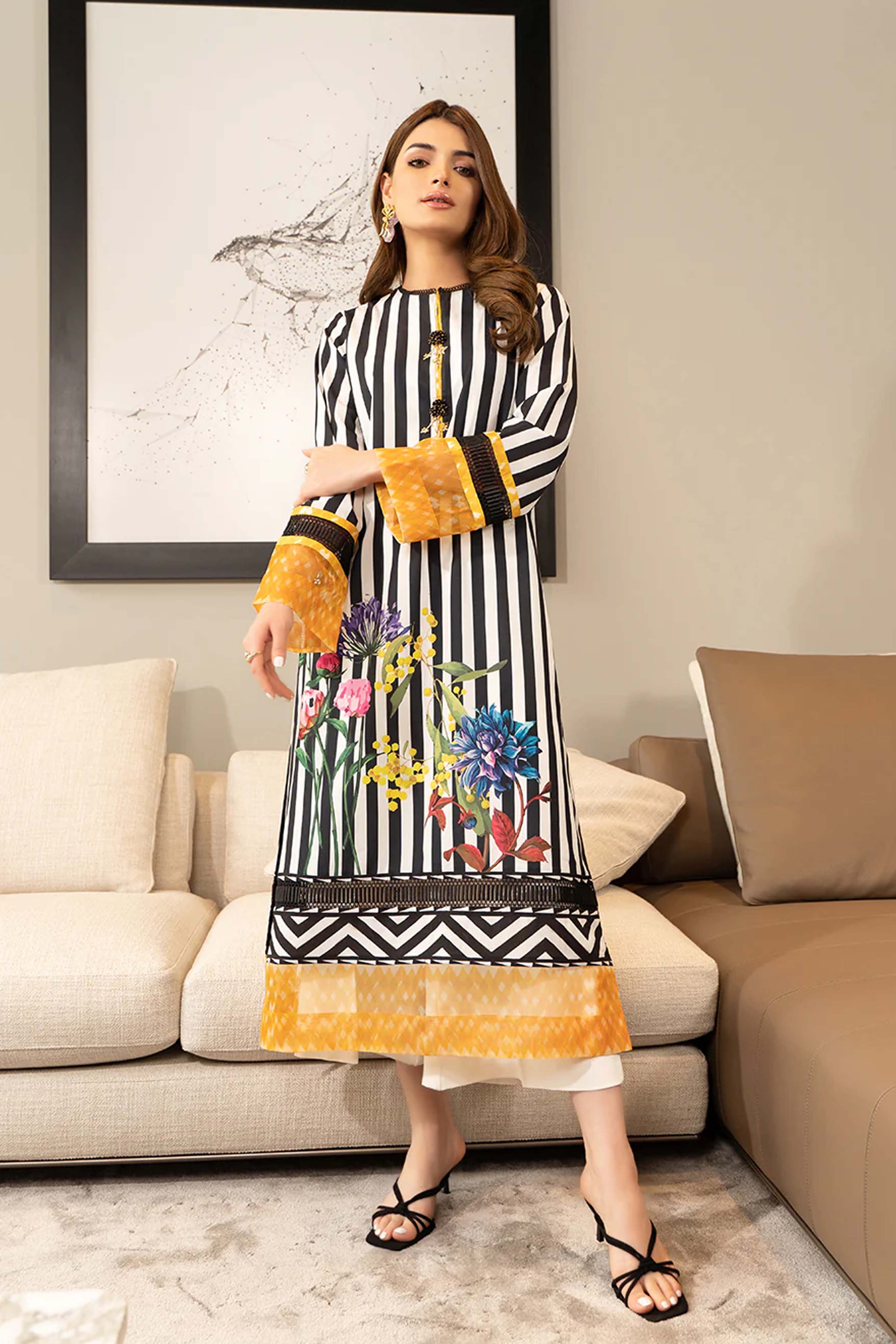 Digital Printed Dress 2PC - 858