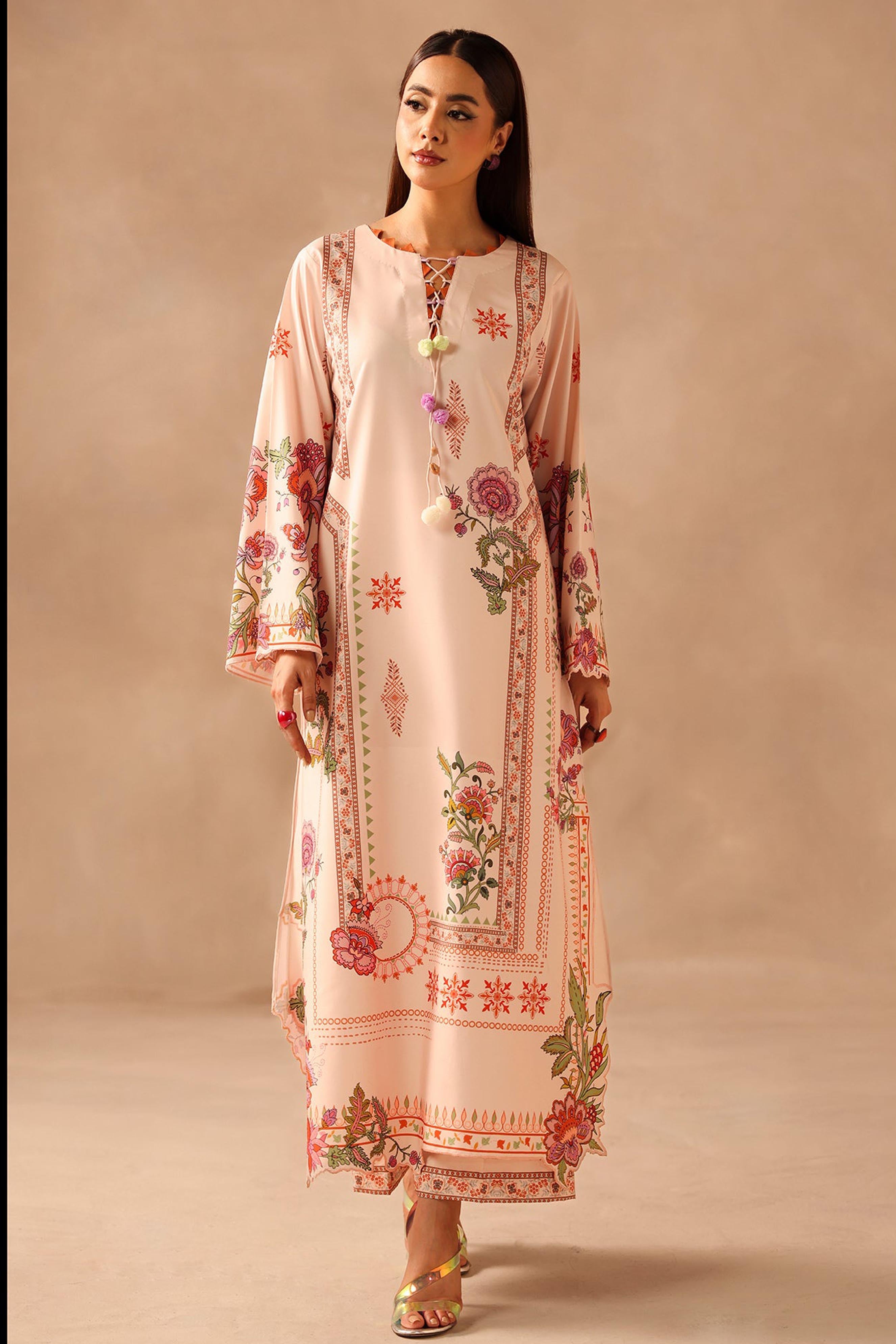 Long Length Printed Dress 2PC - 862