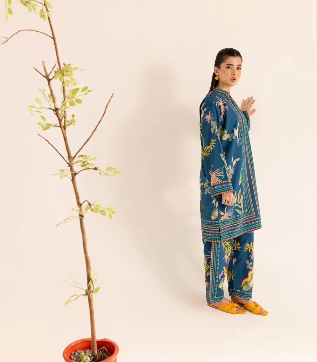 Blue CO-ORD SET Digital Printed - 807