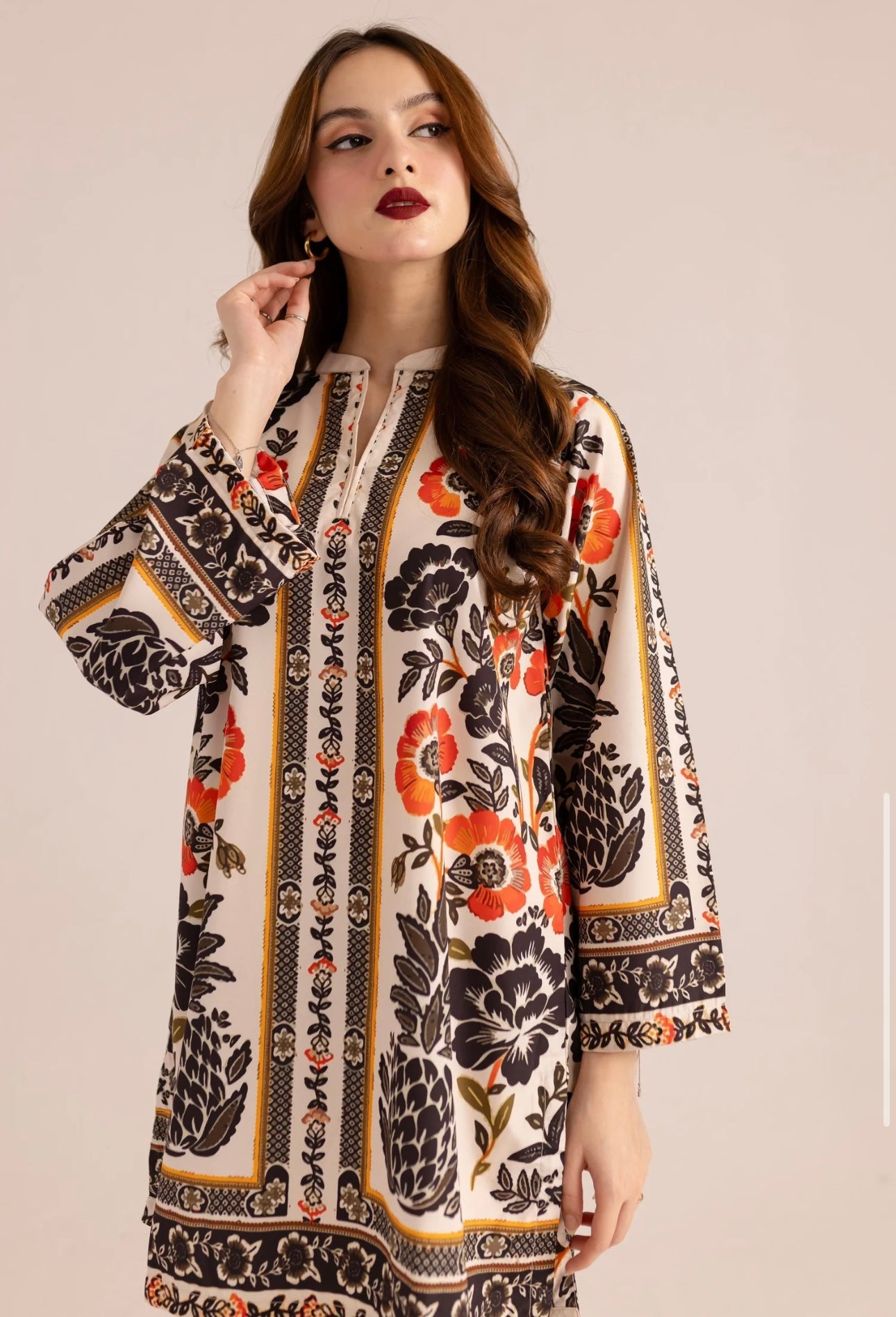 Trendy Hania Amir Unstitched 2pcs Set - UN-802