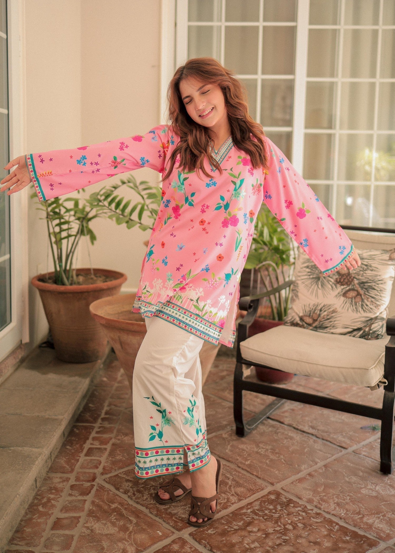 Unstitched 2pcs Digital Printed Set - UN-803