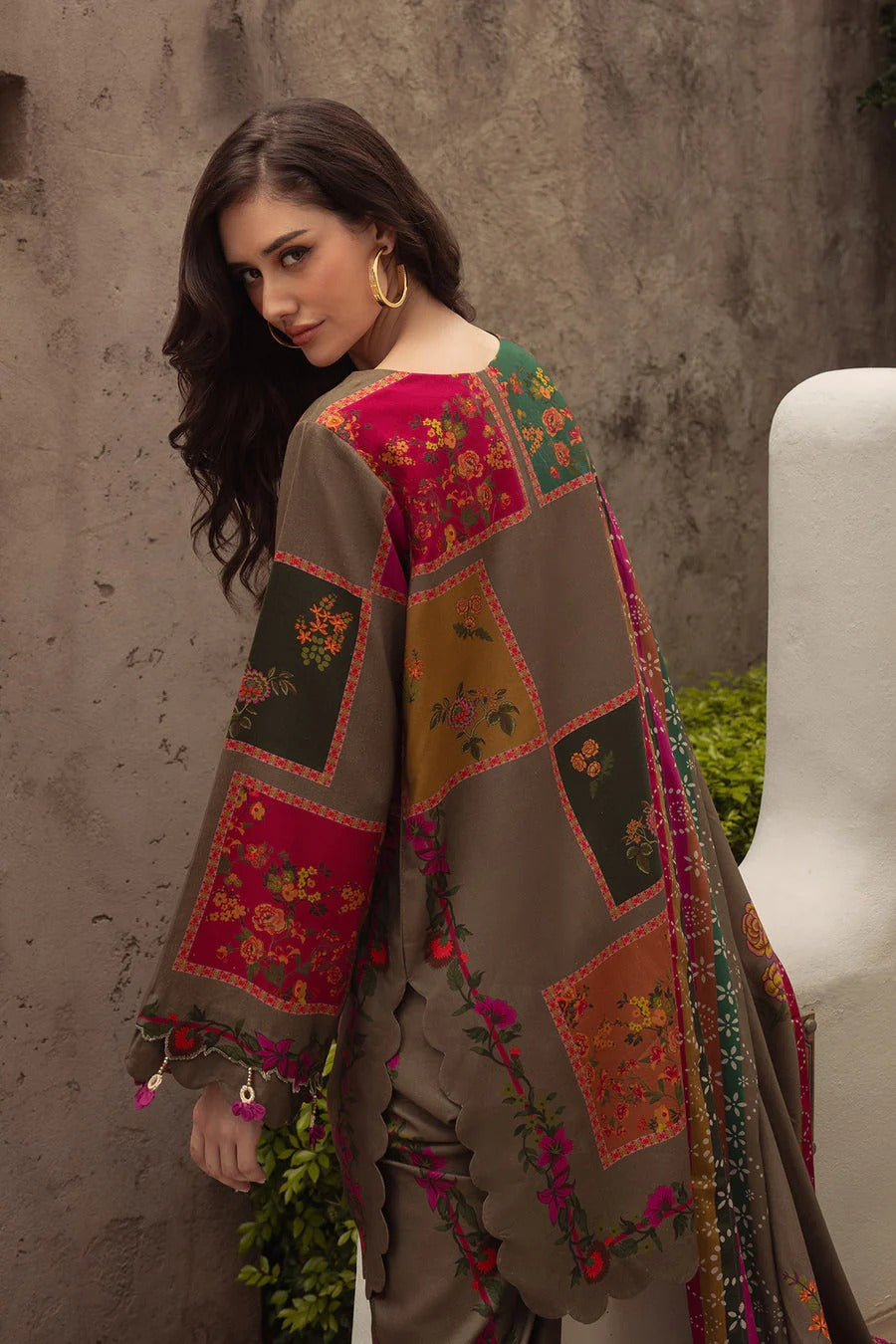 Long Length Printed Dress 2PC - 865