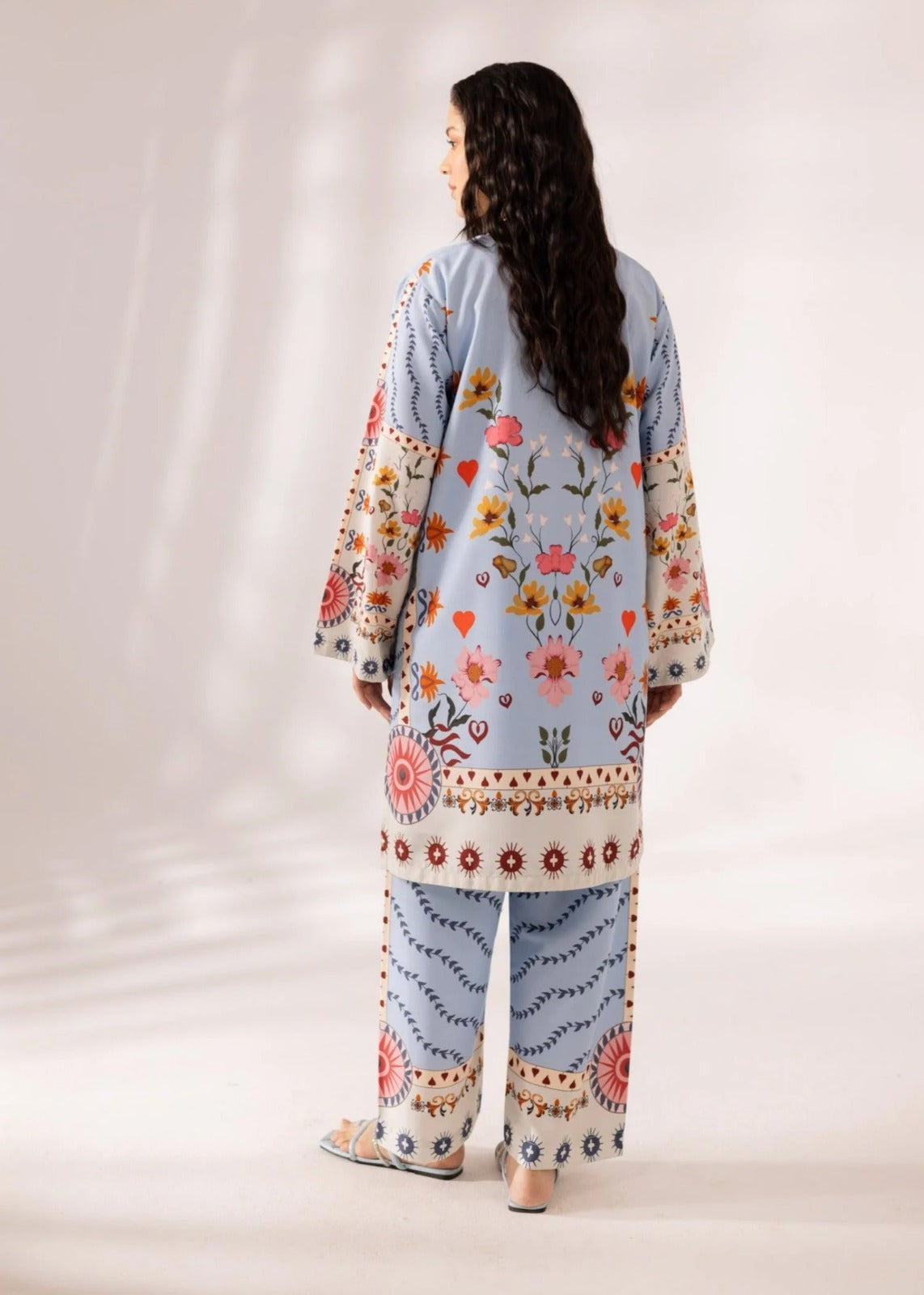Long Length Printed Dress 2PC - 864