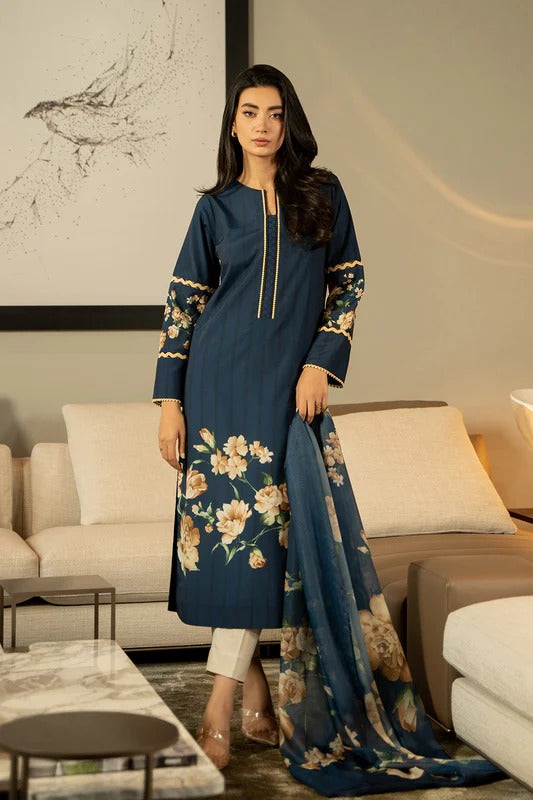 Long Length Printed Dress 2PC - 863