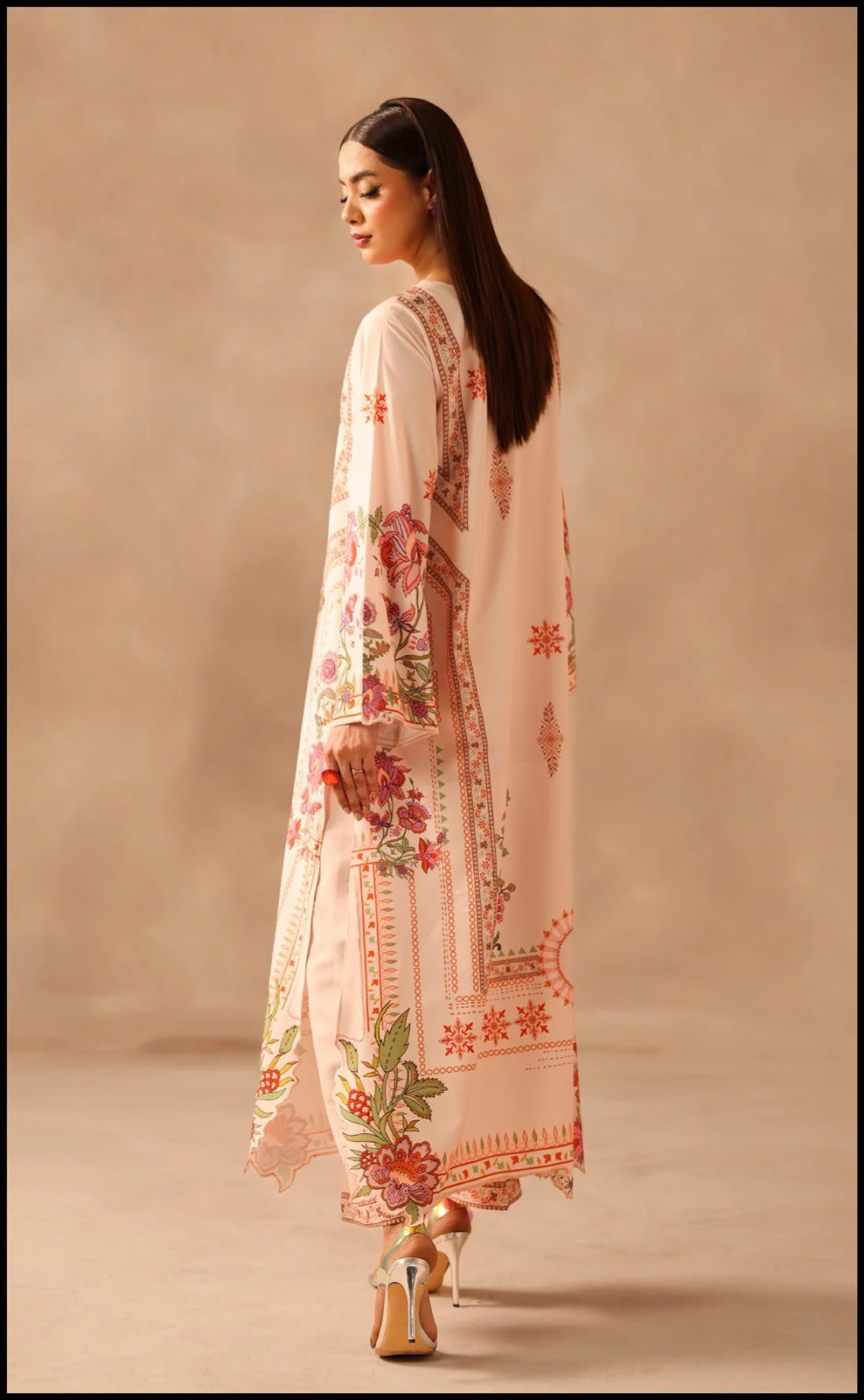 Long Length Printed Dress 2PC - 862