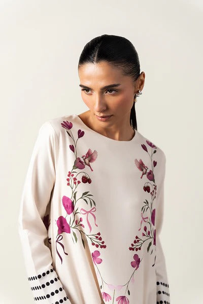 LULU Best Seller Printed Dress 2PC -861