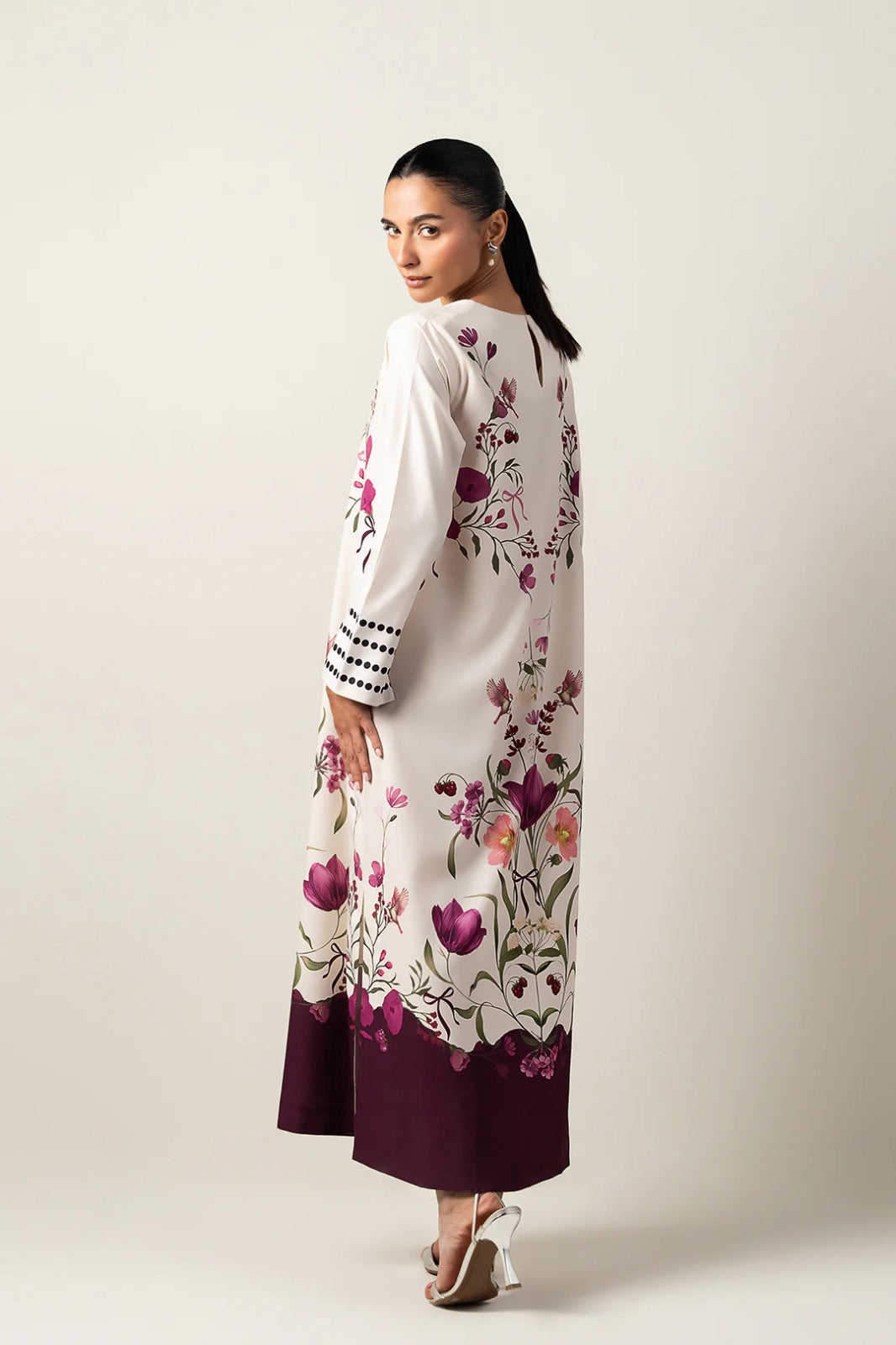 LULU Best Seller Printed Dress 2PC -861