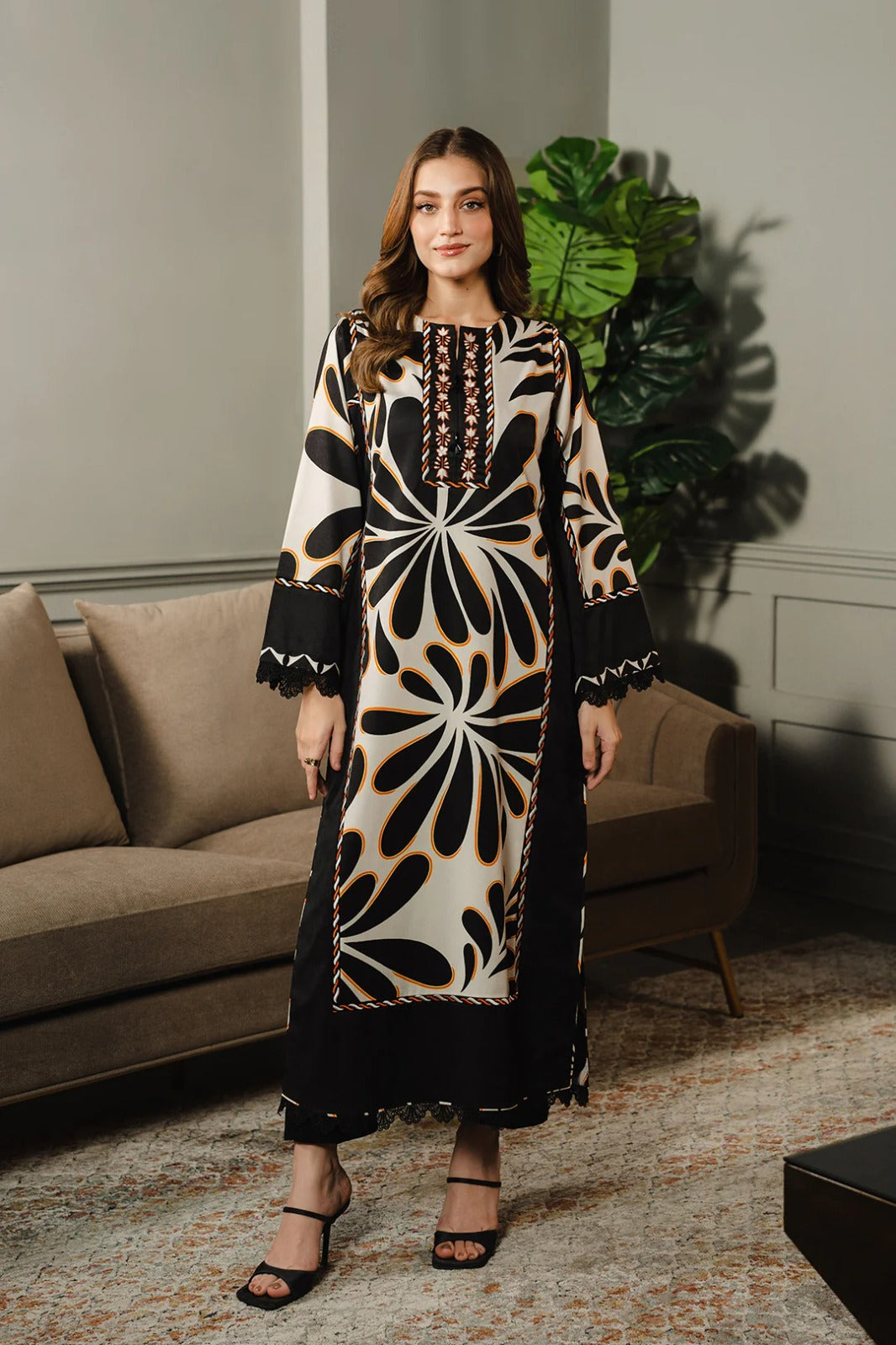Digital Printed Dress 2PC - 859