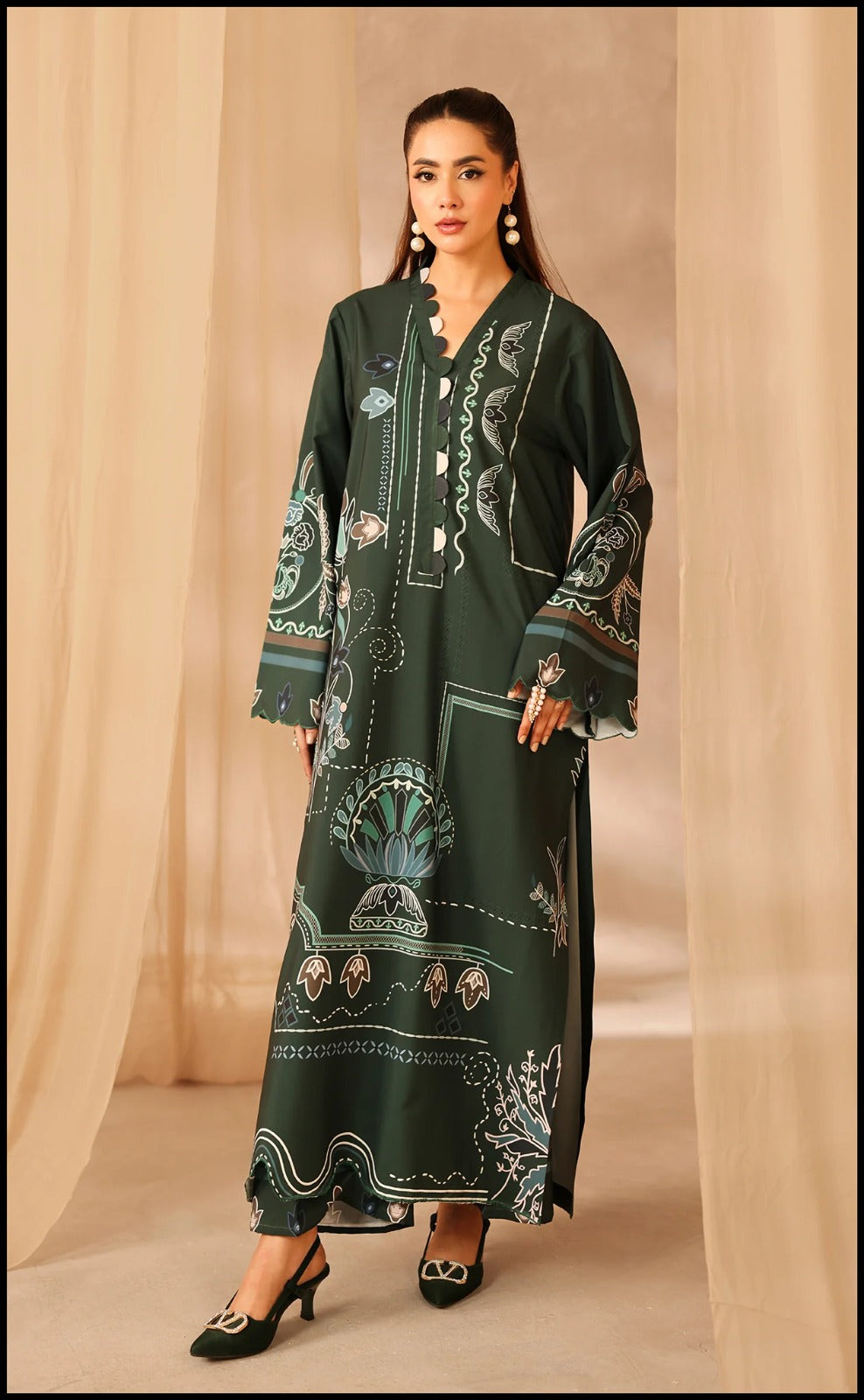 Digital Printed Dress 2PC - 857