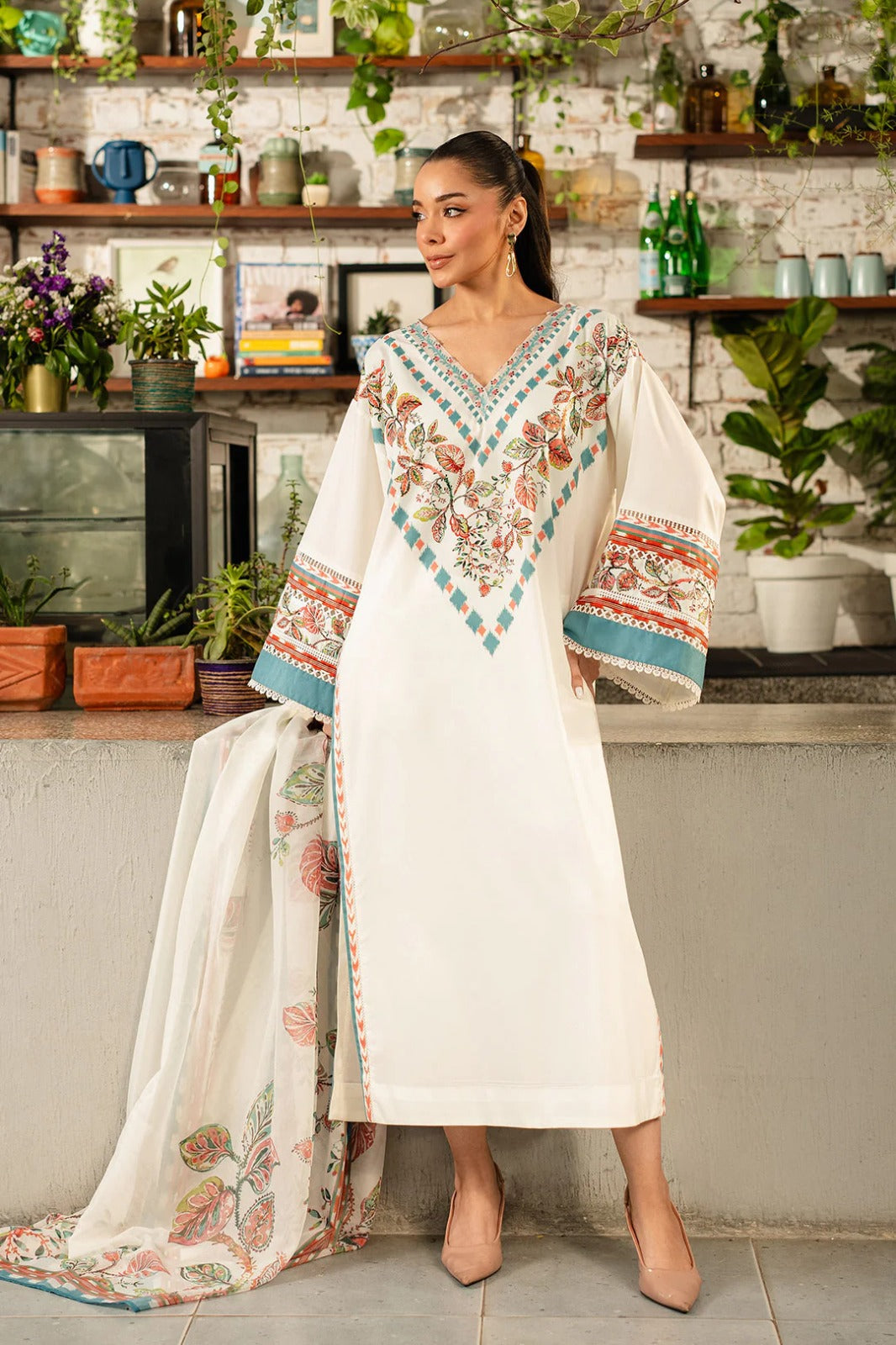 Digital Printed Dress 2PC - 856