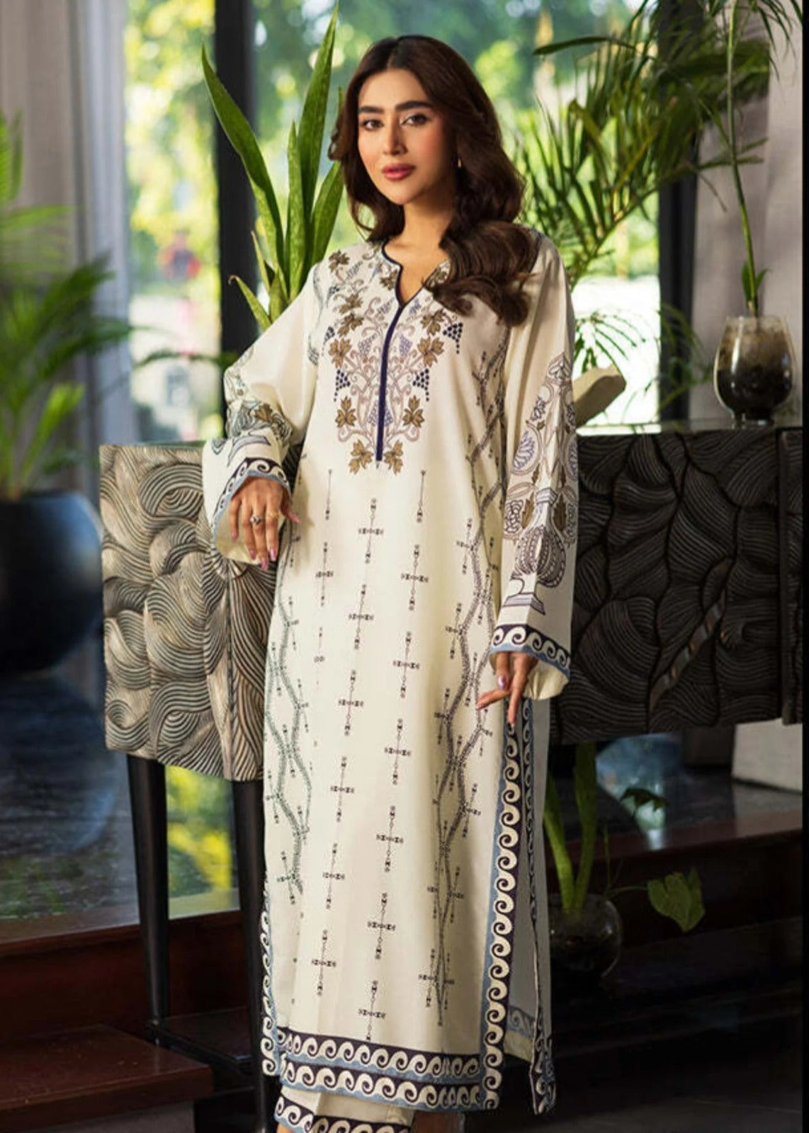 Digital Printed Dress 2PC - 847