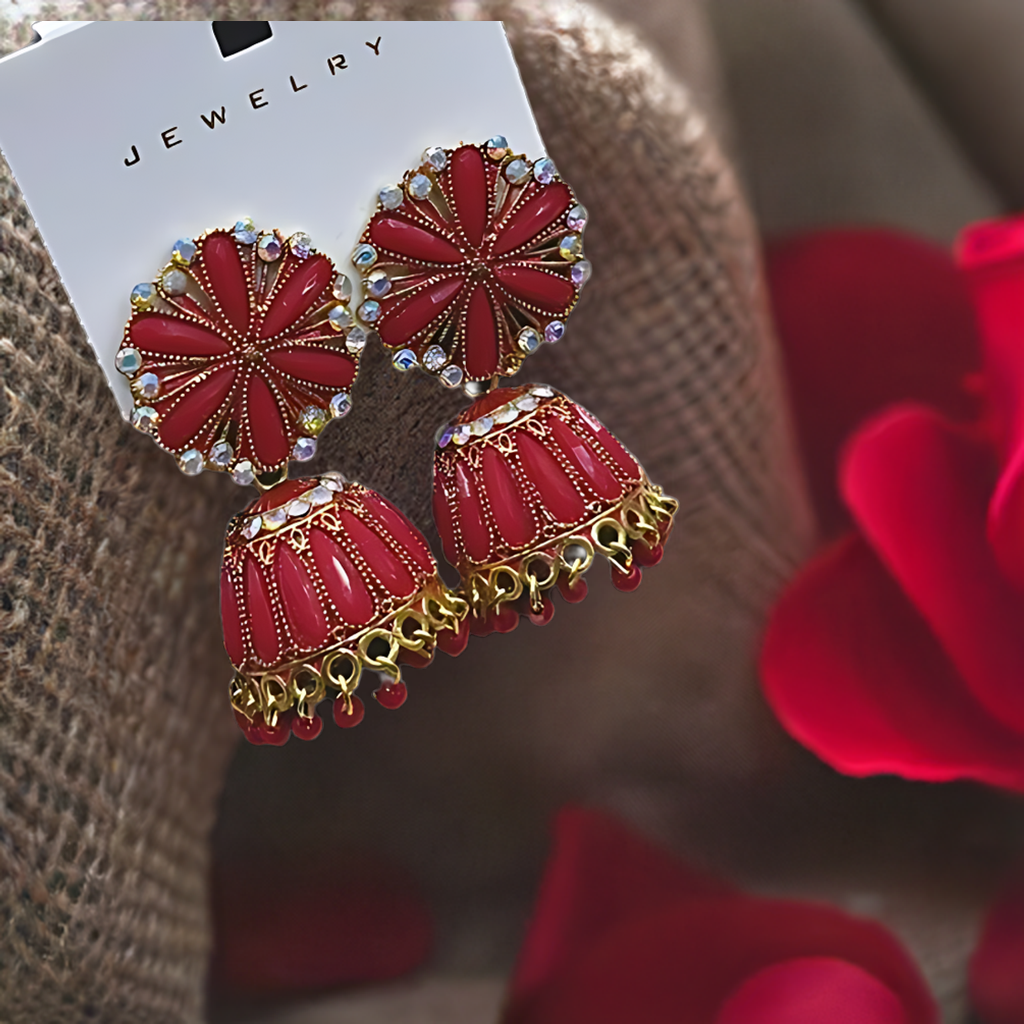 Star Jhumka Earrings