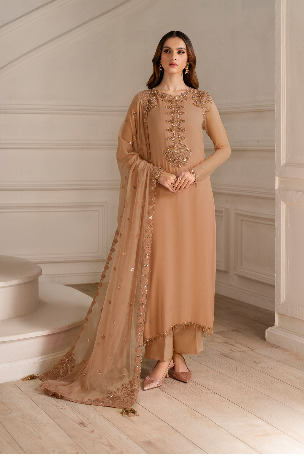 Luxury Chiffon Festive Collection 2025 – Adda Work Embroidered 3-Piece Set